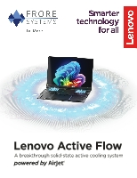 Frore Systems and Lenovo Unveil World's First Ultra-Slim Ultra-Quiet Notebook Featuring AirJet Solid-State Active Cooling