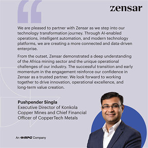 Konkola Copper Mines partners with Zensar to accelerate technology-led business transformation